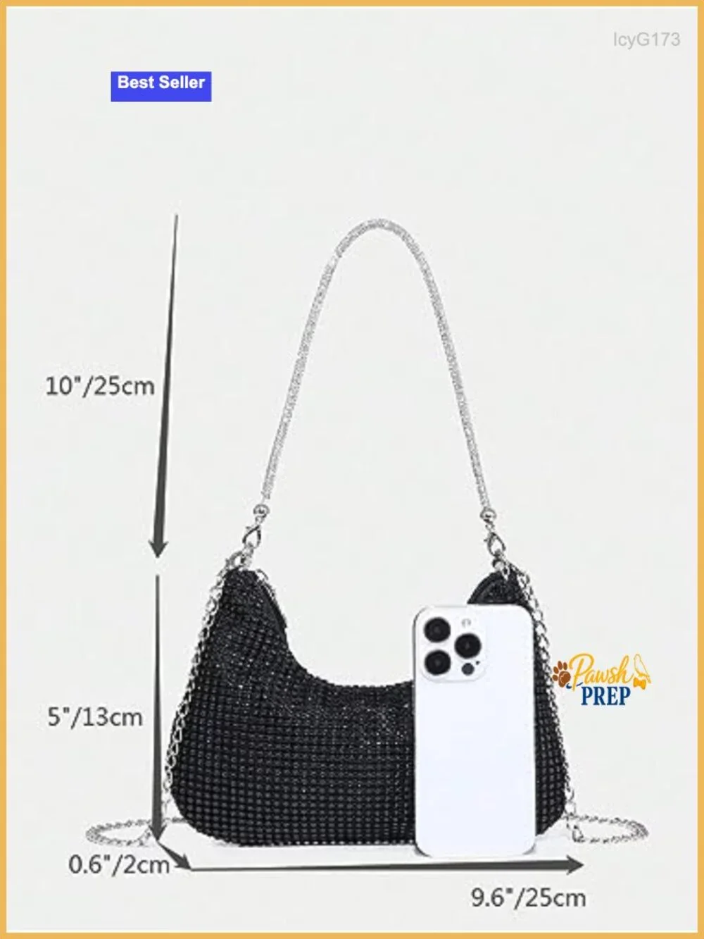 Verdusa Women's Rhinestone Clutch Purses Wedding Shiny Evening Bags Glitter